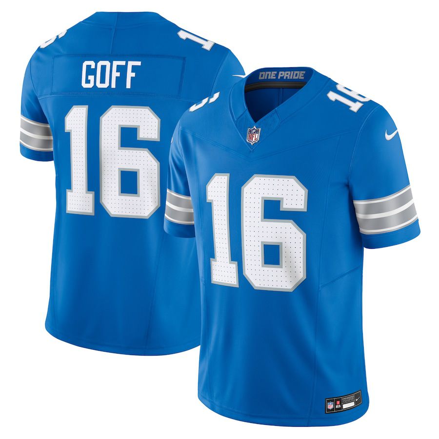 Men Detroit Lions 16 Jared Goff Nike Blue Vapor F.U.S.E. Limited NFL Jersey